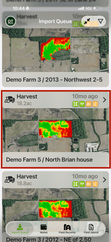 Mobile - Choose Harvest Task