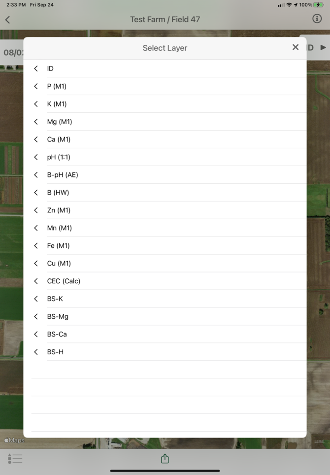 Select Layer for results