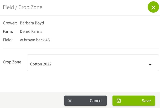 crop zone choice